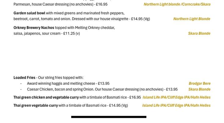 Sample Menu 2026
